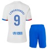 Conjunto (Camiseta+Pantalón Corto) FC Barcelona Lewandowski 9 Segunda Equipación 23-24 - Niño